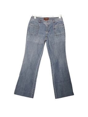 Wide Leg VNTG Jeans No Back Pocket 90s Altered Hem Y2k